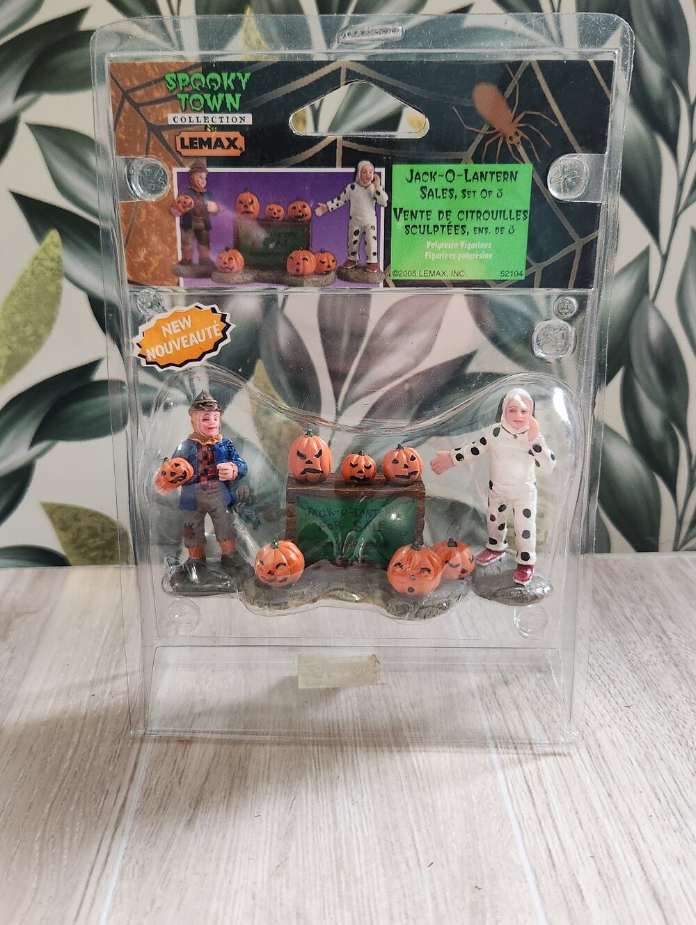 Lemax Spooky Town Jack-O-Lantern Sales 3-Piece Set Halloween Village #52104 NIB